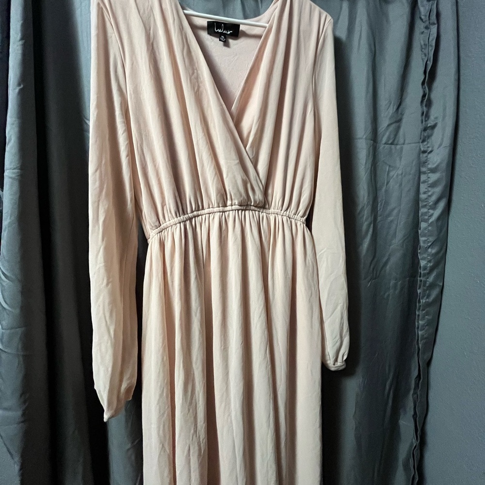 Lulu's Light Pink Long Sleeve Dress